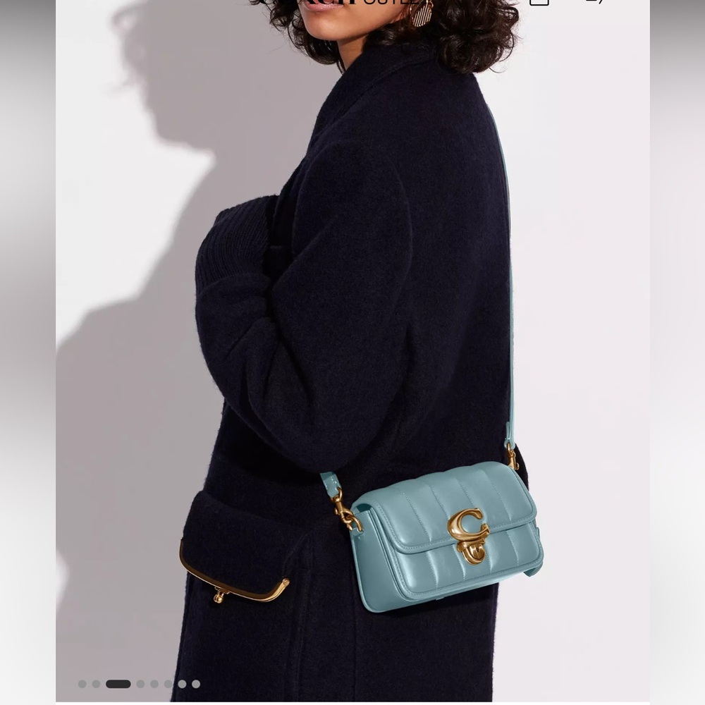 Coach quilted studio 19 in sage Crossbody Bag